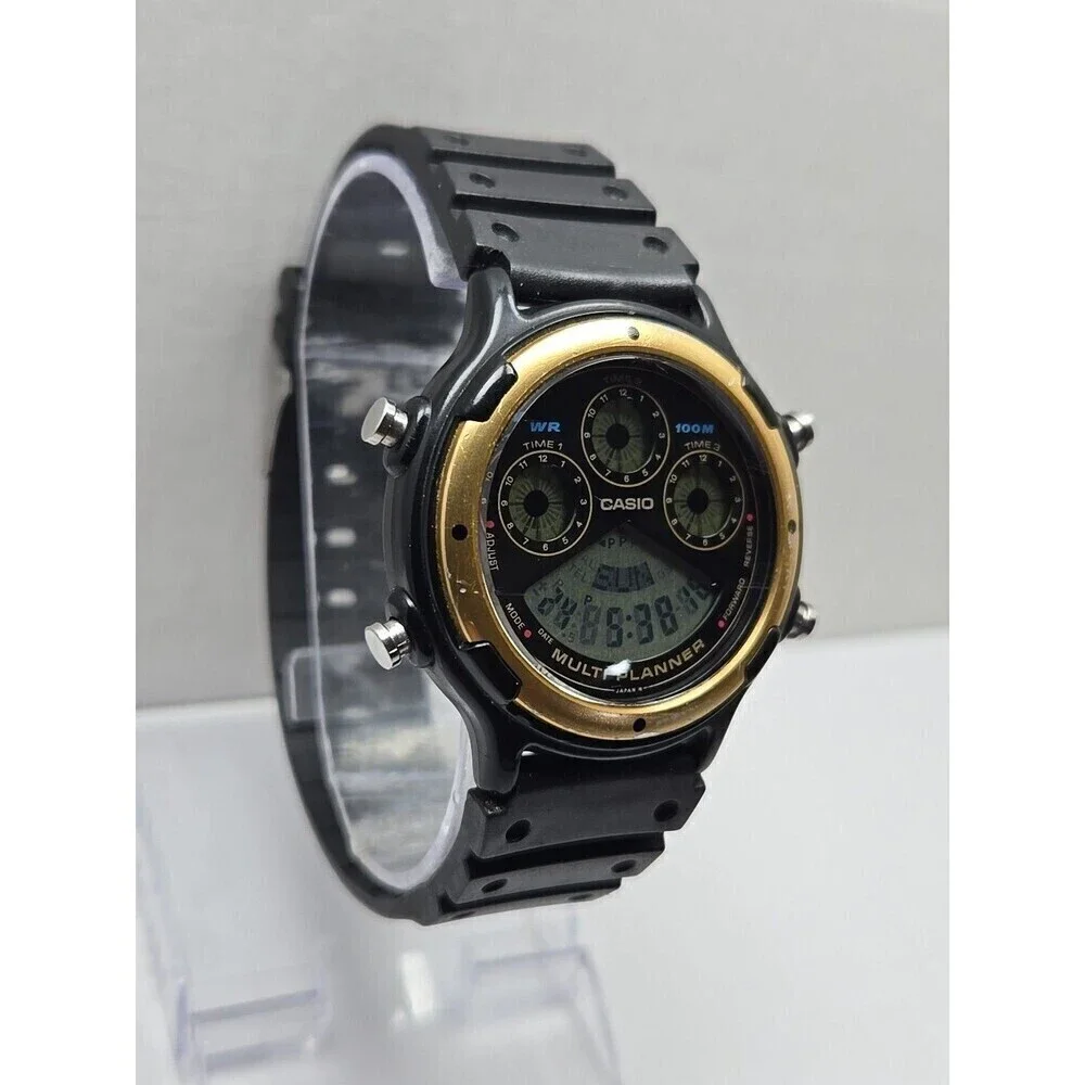 Casio BGP-20 Multi Planner Vintage Digital Quartz Watch 100M Japan World Time